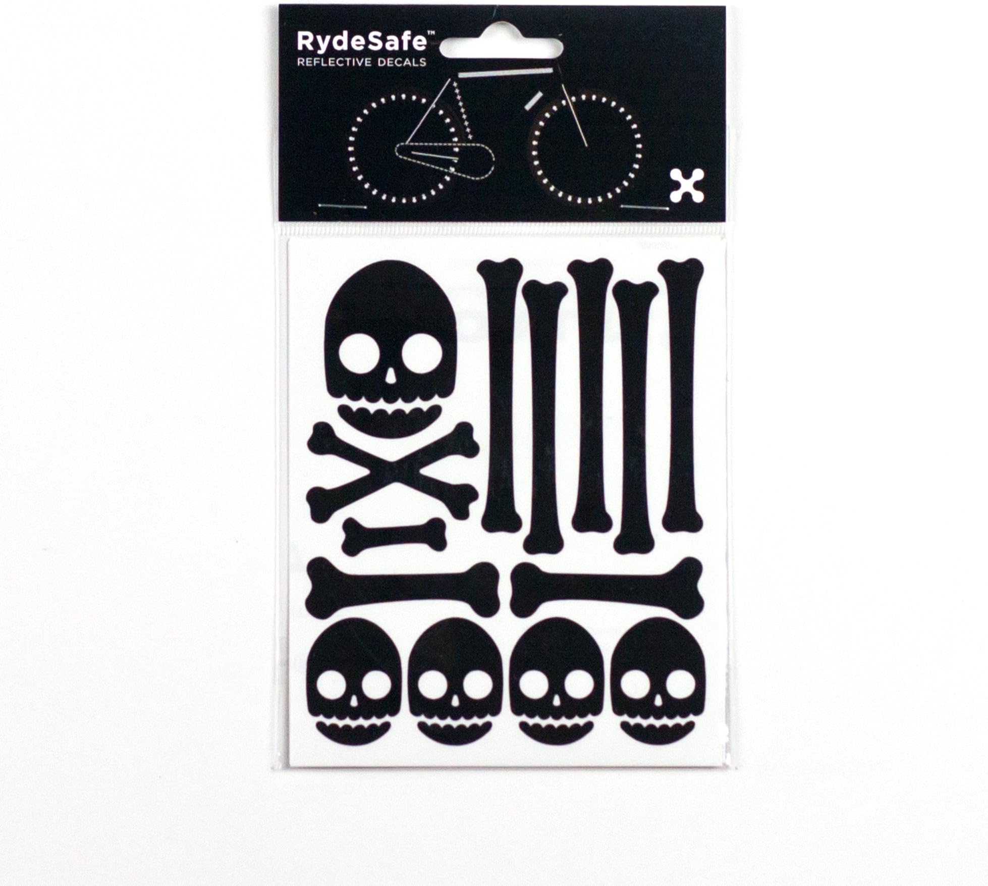 RydeSafe Reflective Decals Skull & Bones Kit