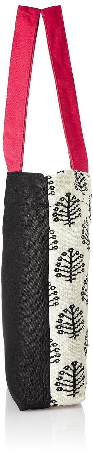 kanvas katha women's jacquard tote (kkjb001)