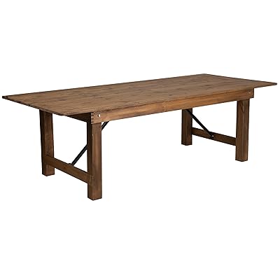 Flash Furniture 8' x 40" Rectangular Pine Folding Farm Table