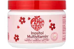 Peach Perfect Inositol Powder Multivitamin, Pink Lemonade Flavor – 4g Myo & D-Chiro Inositol, DIM, Zinc, Magnesium Glycinate, Vitamin D3 – Supports Women’s Health, Cycle, Energy, 30 SVG