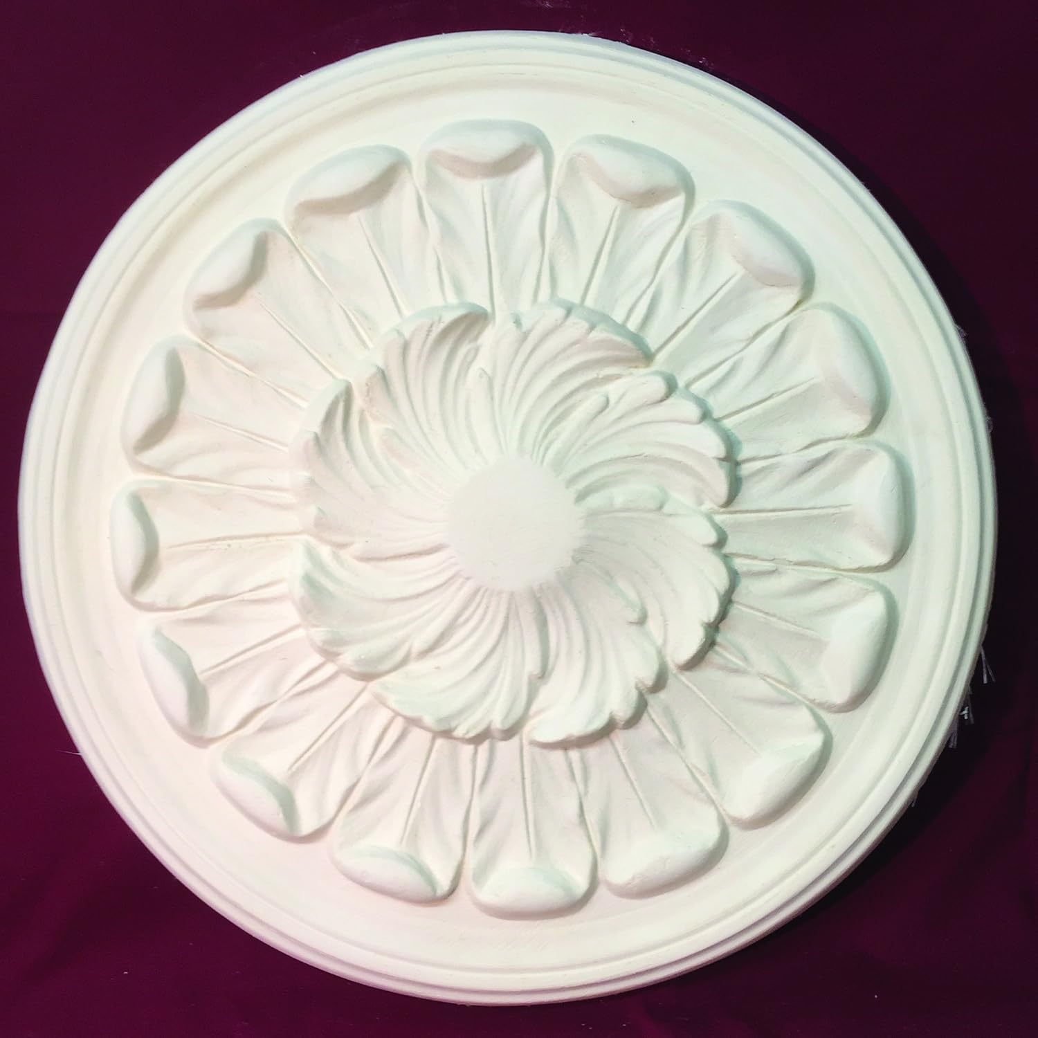 Date Leaf Plaster Ceiling Rose 500mm Handmade Amazon Co Uk Diy