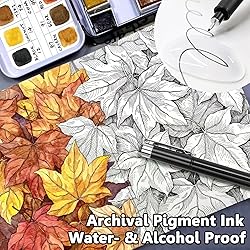Muchcute Micro Fineliner Drawing Art Pens: 8 Black