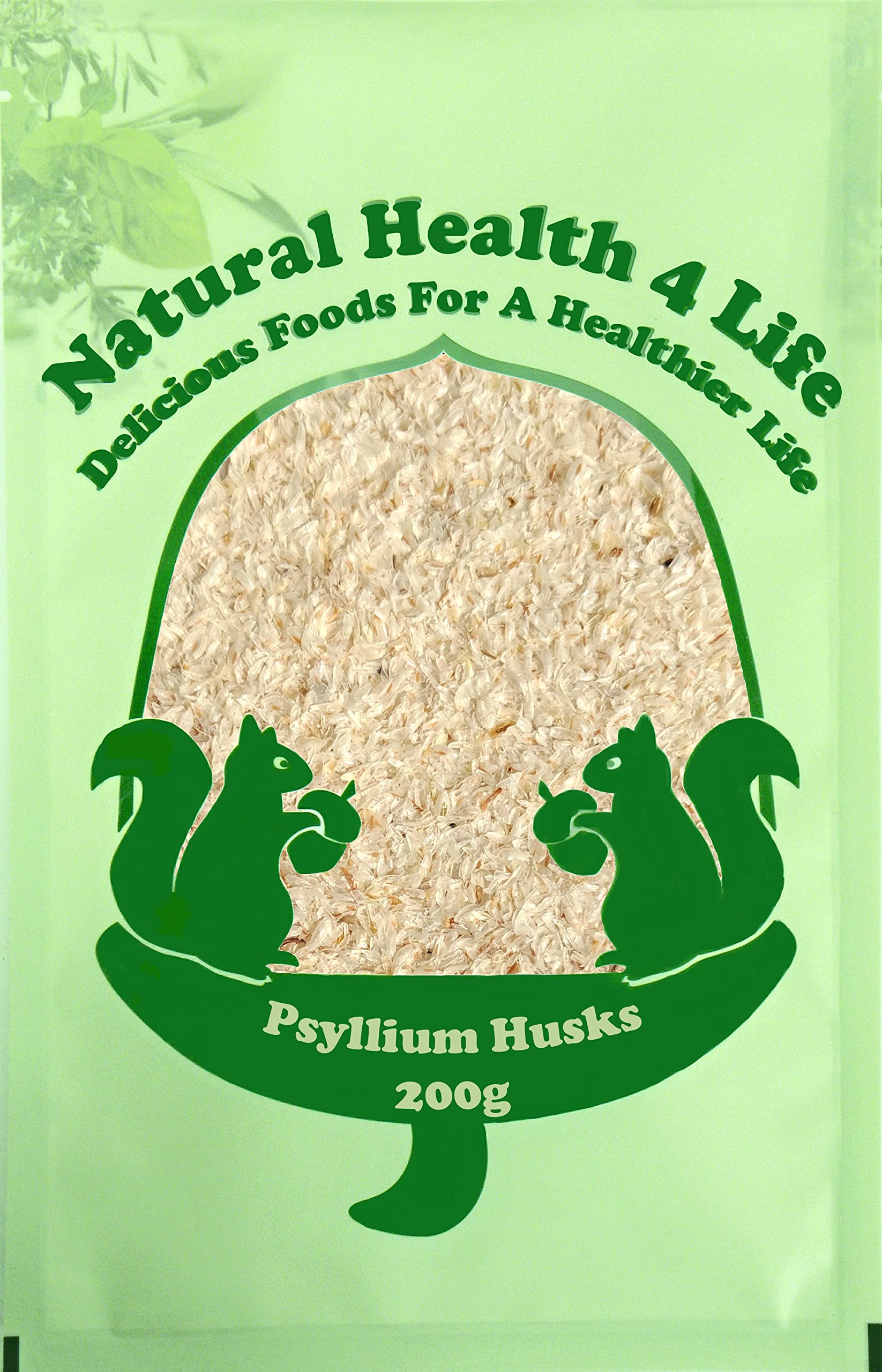 Natural Health 4 Life Vegetable Fibre Psyllium Husks 200 g (1 Bag)