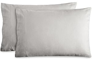 Bare Home Standard Flannel Pillowcase Set - 100% Cotton - Velvety Soft Heavyweight - Double Brushed Flannel (Standard Pillowc