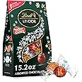 Lindt LINDOR Holiday Assorted Chocolate Candy Truffles with Smooth, Melting Truffle Center, 15.2 oz. Bag