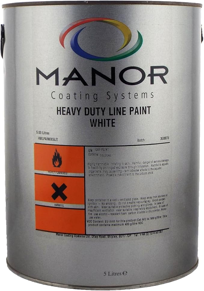 Manor Industrial/Domestic Heavy Duty Road/Floor Line Marking Paint 5