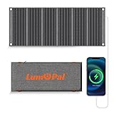 LUMOPAL 30W Foldable Solar Panel Portable Solar