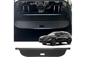 Yumemoo Retractable Cargo Cover for 2025 2024 Subaru Crosstrek, Rear Trunk Cover Compatible with Subaru Crosstrek 2025 2024 Security Shielding Shade No Gap Car Accessory Black, Carbon Fiber