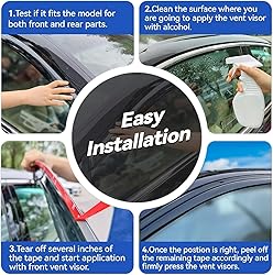 Window Visors Rain Guards Shield for 2000-2007
