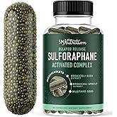 50MG Sulforaphane Supplement from Broccoli Sprouts | NRF2 Activation, Cellular Health & Immune Support | Glucoraphanin, Myrosinase & Antioxidants | Third-Party Tested | 60 Broccoli Seed Microbeadlets