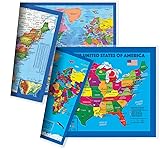 2-Sided Desk Map with Durable Lamination