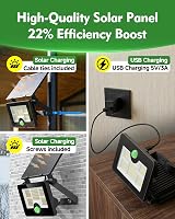 OHAYORI Solar Security Lights Outdoor 122LED 4 Modes USB Rechargeable view 2
