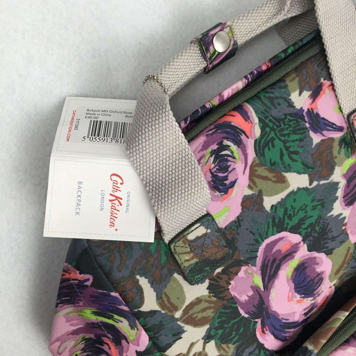 Amazon Com Cath Kidston Matt Oilcloth Backpack Rucksacks Oxford Rose Bottle Green Fitting 13 Laptop Clothing
