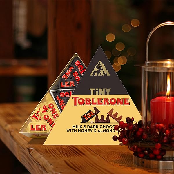 TOBLERONE TINY ASSORTED CHOCOLATE BARS VARIETY PACK (MILK & DARK), 1 GIFT BOX (25 PIECES)