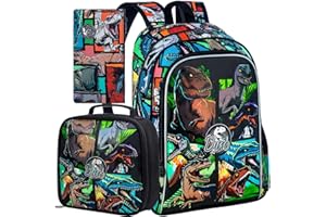 Kids Backpack for Girls Boys, 16" Prechool Elementary Kindergarten School Bookbag and Lunch Box