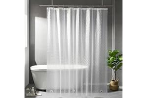 TVKSOM Clear Shower Curtain Liner 72x72 Inches Waterproof Lightweight PEVA Shower Liner with 3 Bottom Magnets and 12 Grommet Holes for Bathroom Little Dot 1 Pack