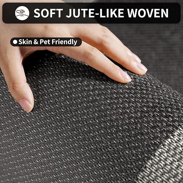 QICAIJIA KITCHEN MATS FOR FLOOR, SUPER ABSORBENT KITCHEN RUGS NON SLIP WASHABLE, SOFT BRAIDED KITCHEN RUNNER RUG, STANDING MAT KITCHEN SINK MAT, EASY TO CLEAN, BLACK 17X59