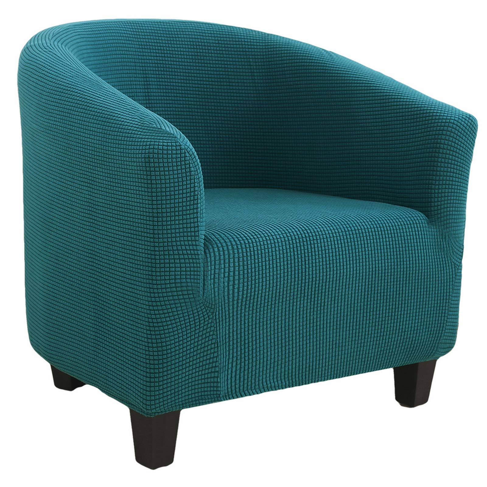 Photo 1 of SearchI Club Chair Slipcover Stretch Barrel Chair Covers Jacquard Tub Chair Slipcovers Spandex Armchair Sofa Cover Removable Couch Furniture Protector Arm Chair Cover for Living Room(Emerald Green)