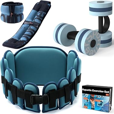 Lot De 2 Poids Aquatiques Haltères Aquagym - Équipement Piscine Pour Exercices Et Perte De Poids