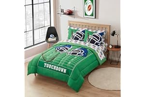 SWEET HOME COLLECTION Kids Bedding Set Bed in a Bag for Boys and Girls Toddlers Printed Sheet Set and Comforter, Full, Football