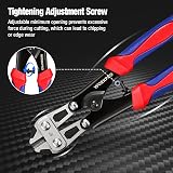 WORKPRO 8 Inch Mini Bolt Cutter Cr-V Steel Heavy Duty Wire Cutter 2.3mm view 3