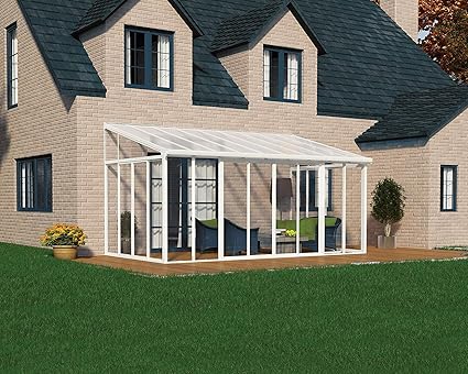 Palram Sanremo Veranda Wintergarten Weiss 295x546x310 Cm Amazon De