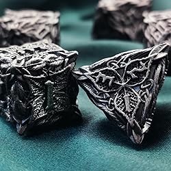 HAOMEJA Metal Polyhedral Dice Leaf Vine Set DND