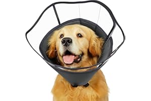 BARKLESS Dog Cone Collar, Soft Dog Cone Alternative after Surgery to Stop Licking, Sturdy Cone with Clear Splicing Shield Ensures Comfort and Unobstructed Vision, XL Soft E Collar for Extra Large Dogs
