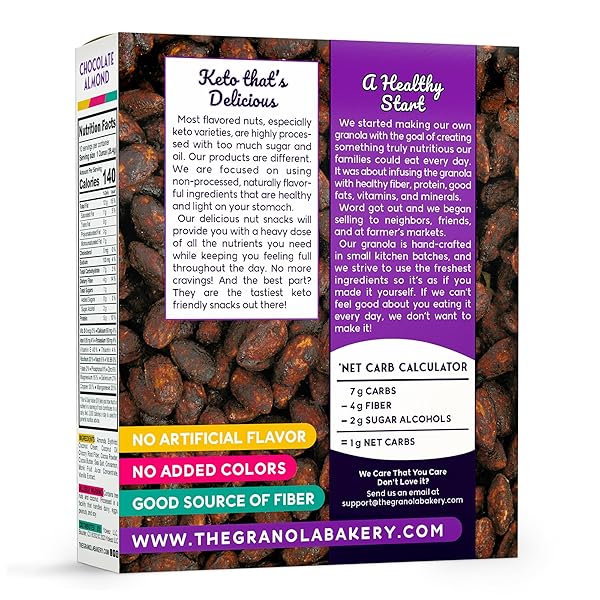 TGB CHOCOLATE ALMONDS | 1G NET CARB KETO SNACK | GLUTEN FREE LOW CARB CANDY NUTS, 10 OUNCES