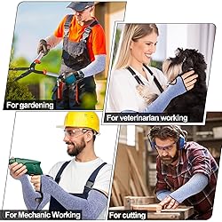 JaGely 6 Pairs Level 5 Cut Resistant Sleeves with