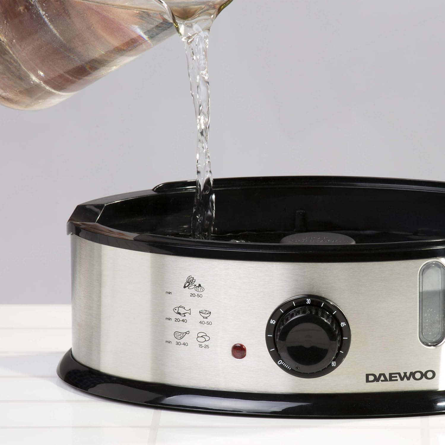Daewoo 3 Tier Food Steamer, 1200W Electric Steamer with Timer, Rice Bowl & 3 Stackable Baskets, Easy Clean - Image 4