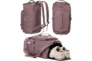 USELIKE Gym Bag for Women with Shoe Compartment and Wet Pocket Convertible Gym Backpack workout Duffel Bag Multiple Pockets 30L