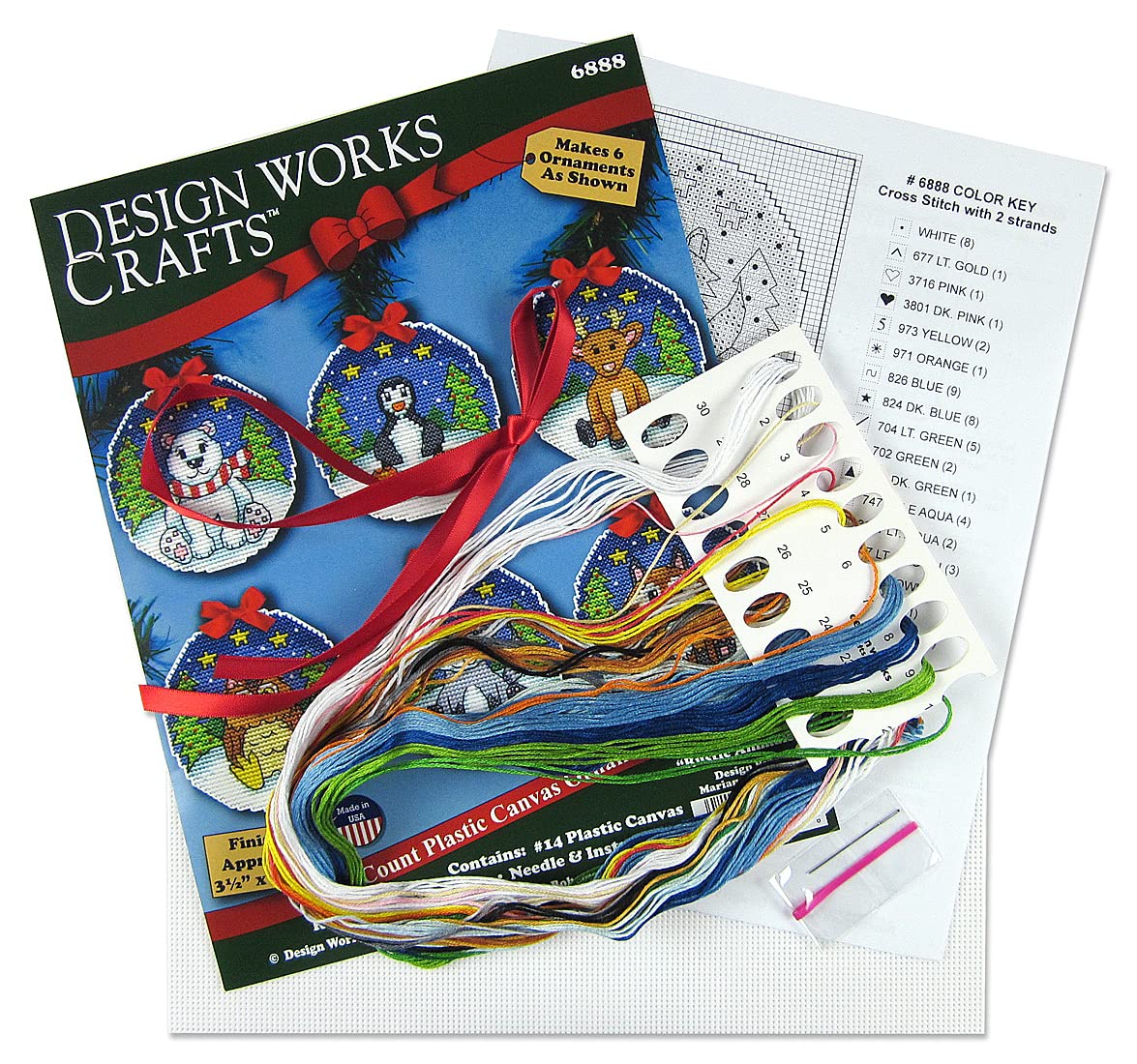 Design Works Crafts Rustic Animals Counted Cross Stitch Ornament Kit - Set of 6