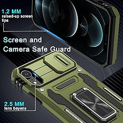 DEERLAMN for iPhone XR Case with Slide Camera