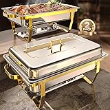 Chafing Dishes for Buffet 2 Pack, 8QT [Elegant Gold