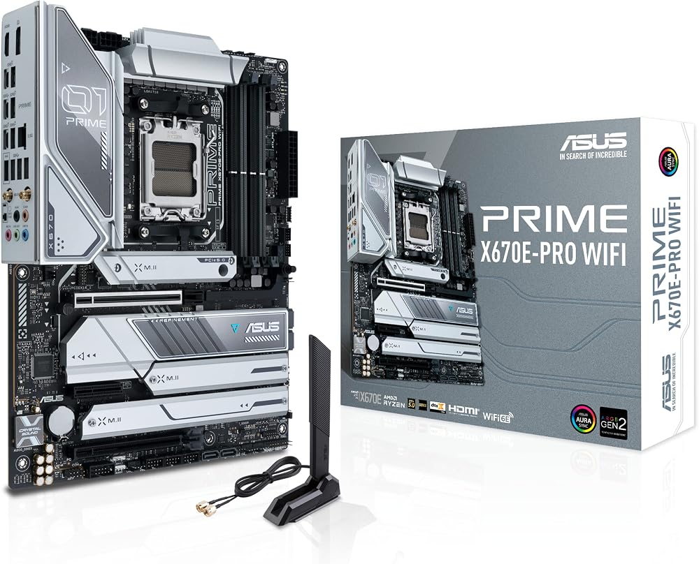 ASUS PRIME X670E-PRO WIFI Motherboard AMD Ryzen AM5 PCIe 5.0 DDR5 M.2