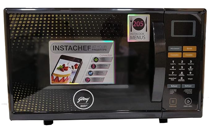 Godrej 20 L Convention Microwave Oven (GME 720CP1 PM, Golden Sprinkle) with 205 Insta Cook Menu in Easy 4 Step Cooking