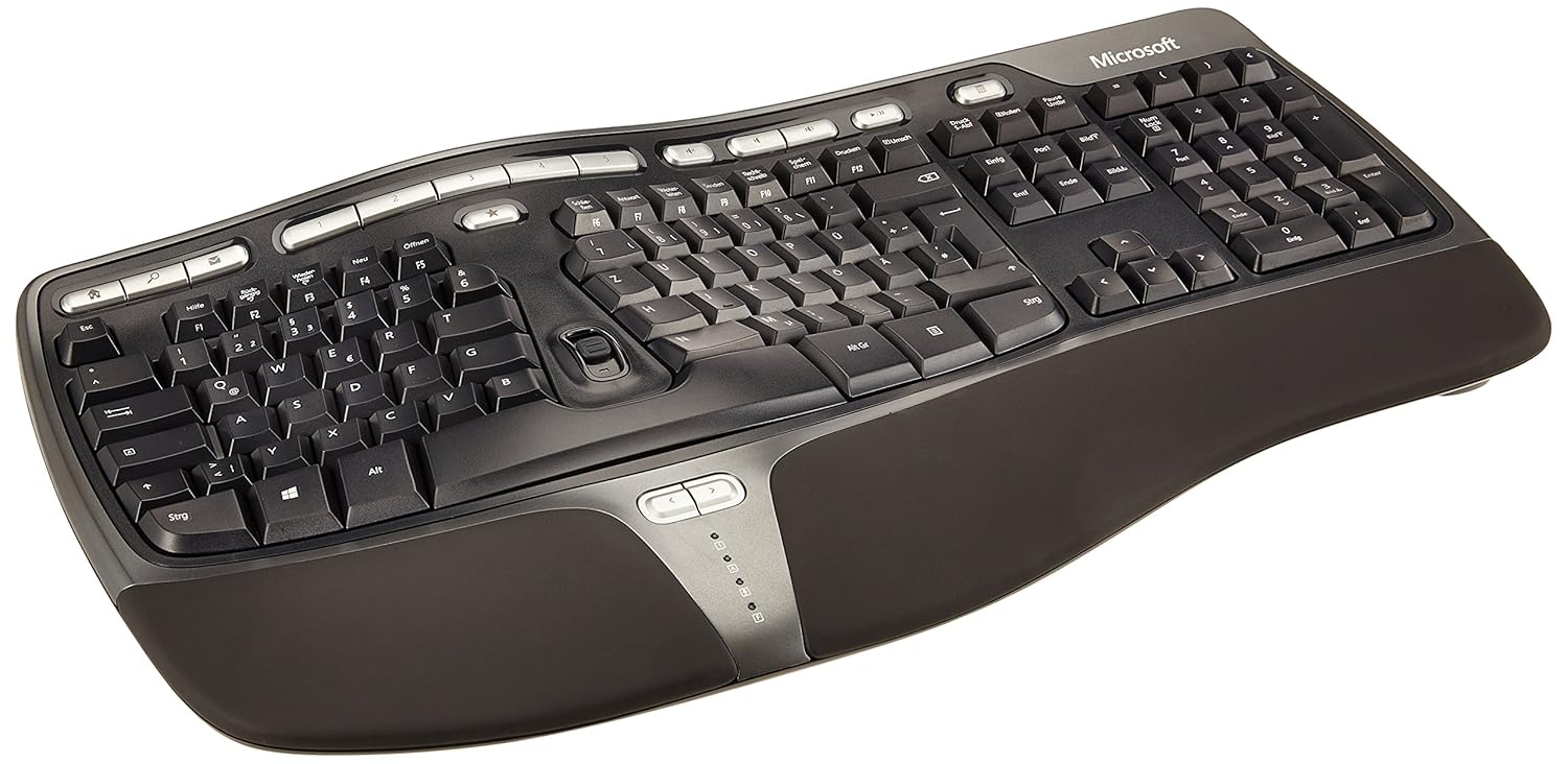 Black USB split Keypad Natural Ergo Microsoft Keyboard ...