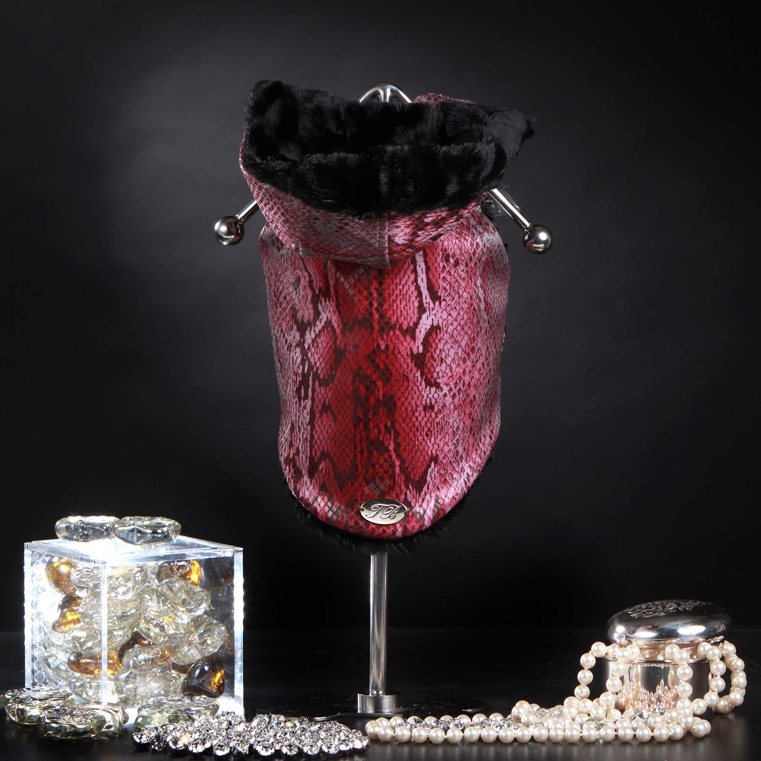 Trilly All Brilli Tersicore Coat Double-Face Faux Leather Effect Pit/Faux Leather, Fuchsia, L - 1 Product