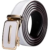 Dubulle Men's Ratchet Belt Gold/Black/Red/Green/Blue/White Automatic Buckle Business Casual Belt Gift - Adjustable Fit