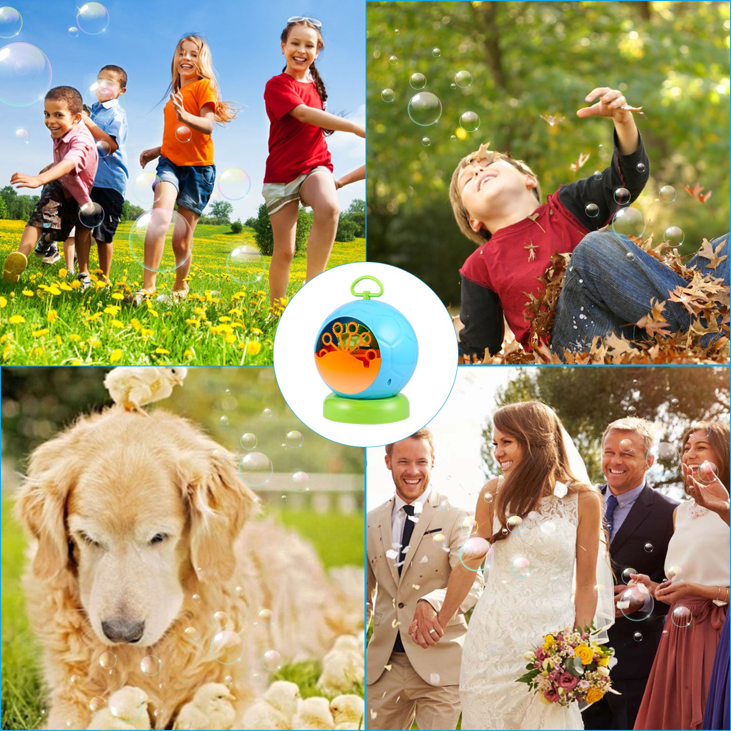 Macchina per Bolle per Produrre Bolle di Sapone Sana per i Bambini per Natale Compleanno Cerimonia Asilo
