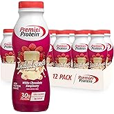 Premier Protein Shake INDULGENCE, White Chocolate Raspberry, 30g Protein, 170 Calories, 3g Sugar, 11.5 fl oz, 12 Pack (Packaging May Vary)