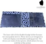 Glamified PU Leather Disabled Blue Badge Holder Gray Polka Dot view 4