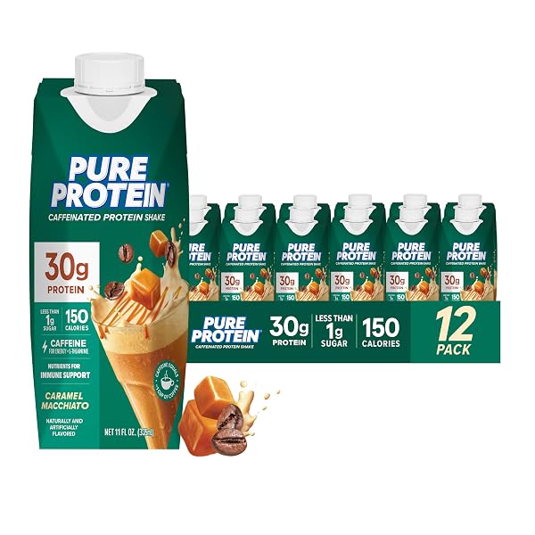 PURE PROTEIN READY TO DRINK PROTEIN SHAKE, CARAMEL...