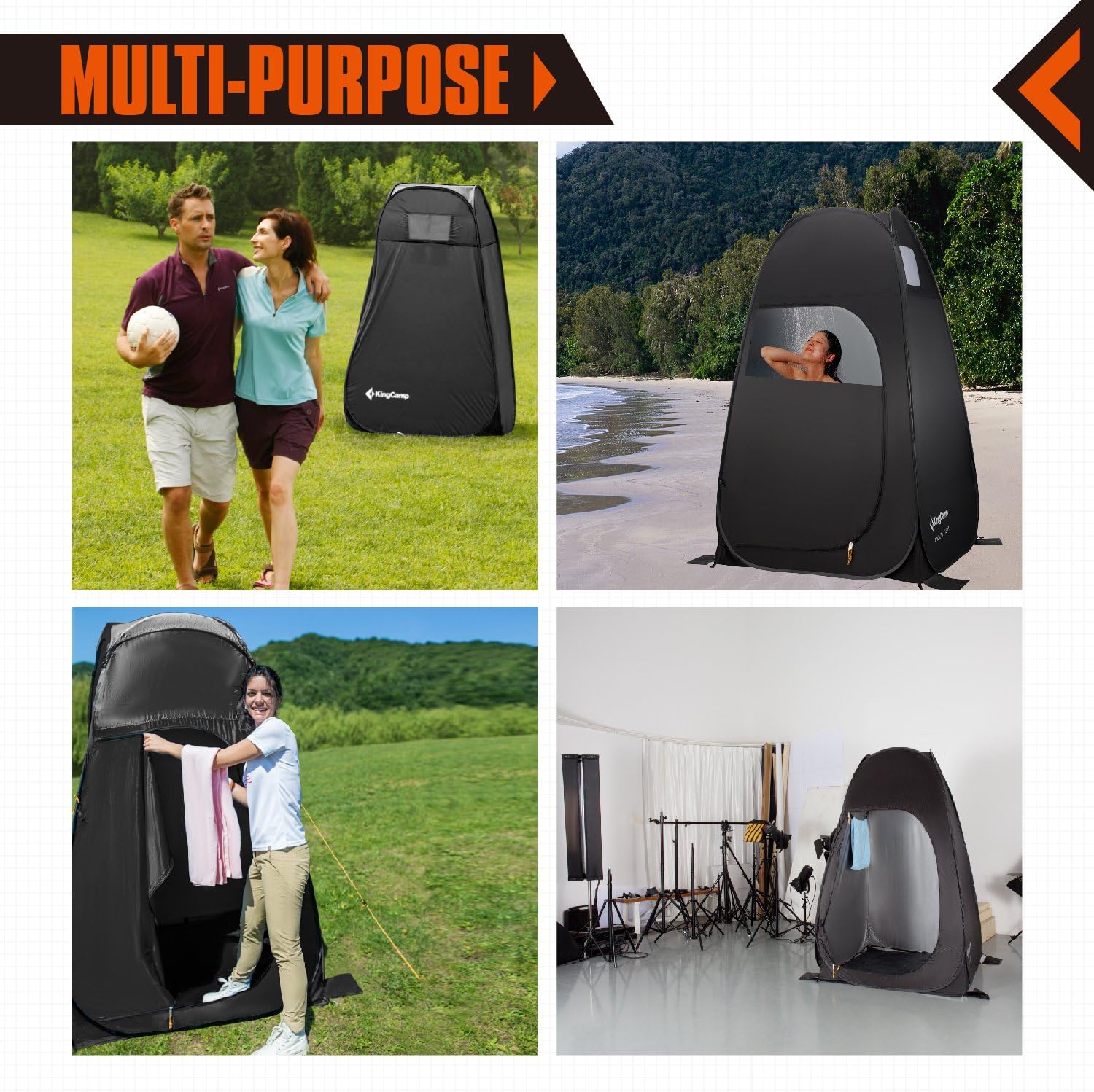 KingCamp Pop Up Dressing Changing Tent Shower Room Detachable Floor for Camping Outdoor Beach Toilet Portable with Carry Bag: Sports & Outdoors