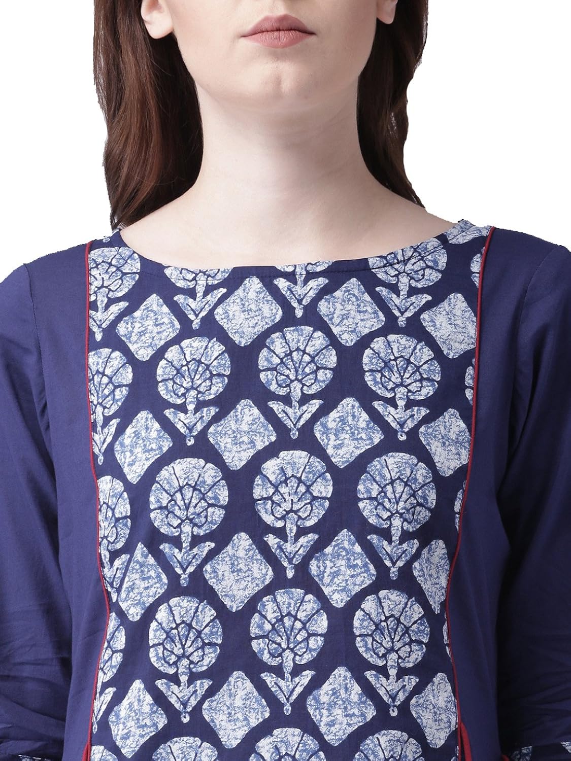 amayra women's cotton straight kurti (tck036_blue)