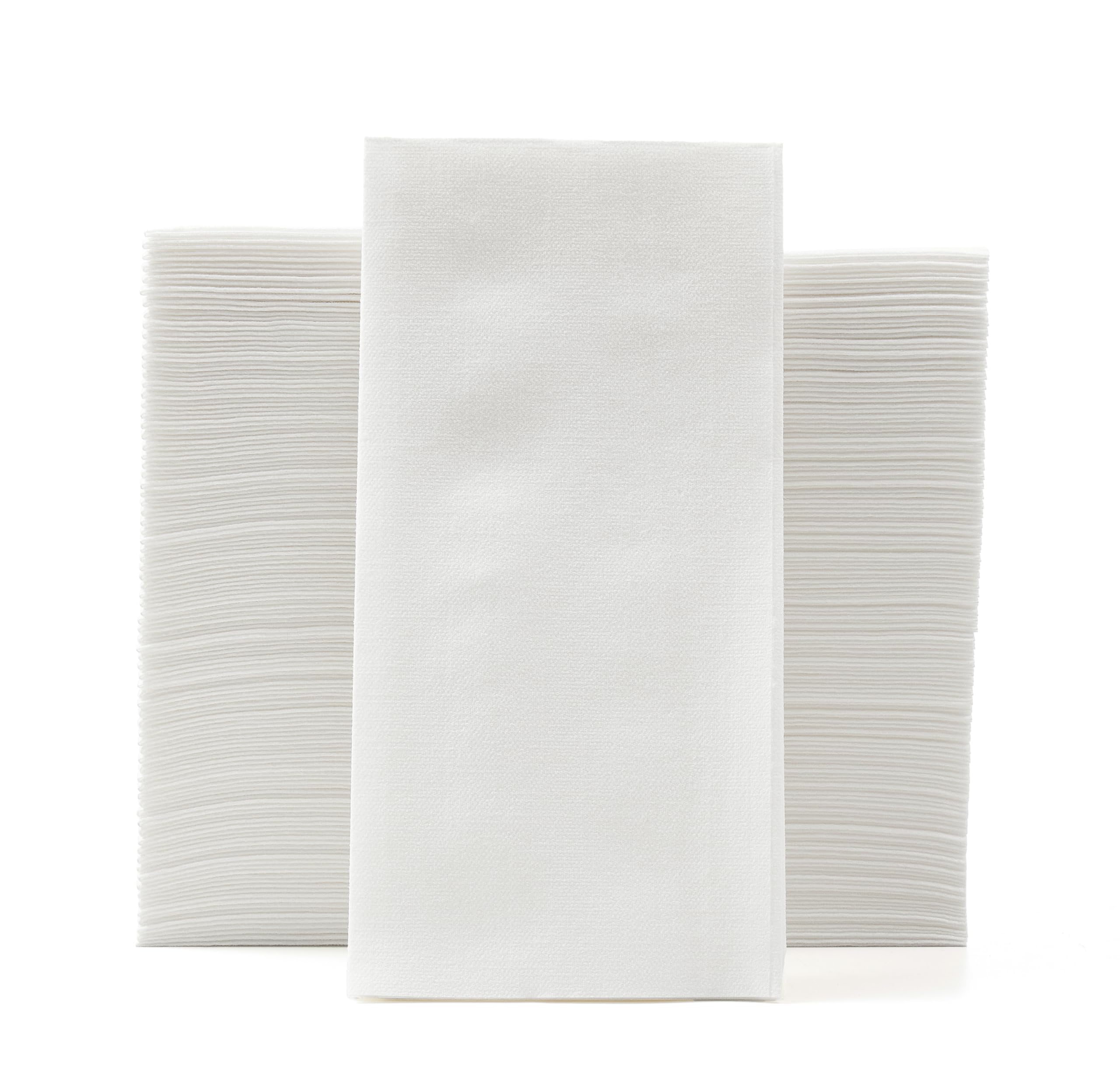 PEACHICHA Disposable Hand Towels Folded Paper Guest Towels, Linen Feel Bathroom Towels for Guests, Elegant White Paper Napkins, Big, Soft and Absorbent, 30x42cm, Total 100 Pcs
