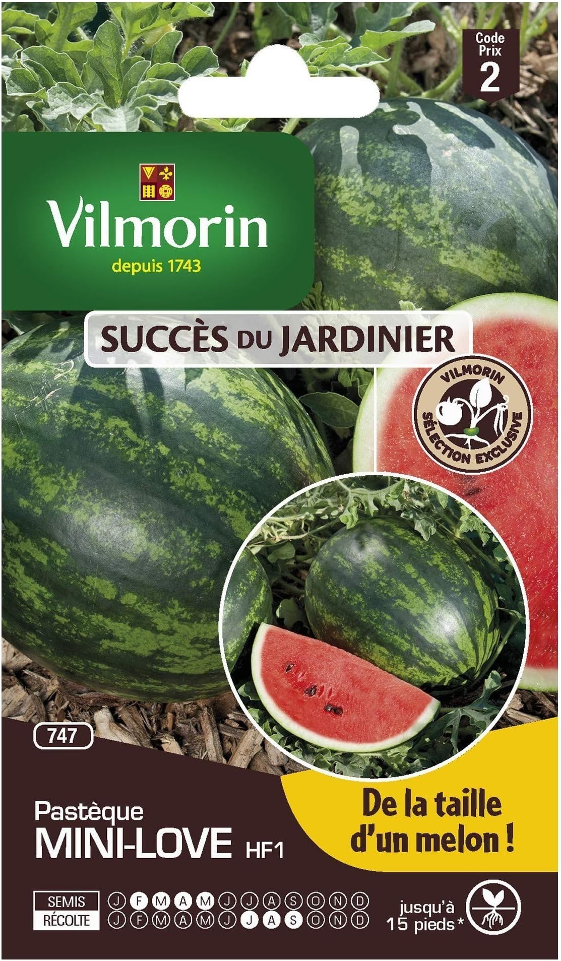 Seed Bag Watermelon Mini Love HF1 Vilmorin