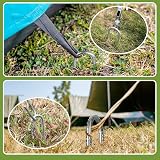 Graxury 12in Ground Stakes Kit 20 Pack Galvanized Steel J Hook Rebar Anchors view 8
