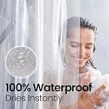 LiBa Frosted Shower Curtain Liner PEVA 183x183cm Heavy Duty Anti Mold view 4